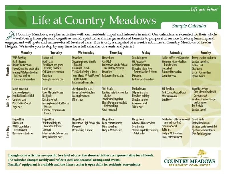 Country Meadows of York South Senior Living Community Assisted Living